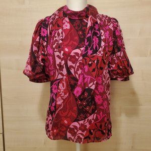 Kate Spade New York Floral Short Sleeve Blouse